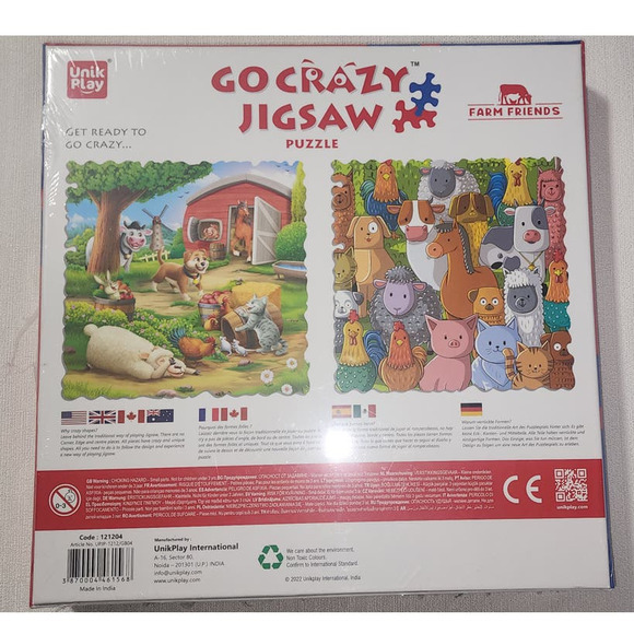 go crazy jigsaw puzzle farm animals 180 pcs - Picture 3 of 7